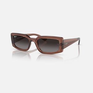 Ray-Ban Kiliane Polarized Sunglasses Polished Transparent Brown